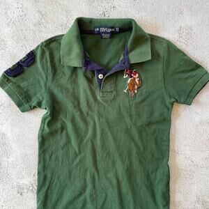 U.S. Polo Assn Boys Polo Shirt XS 6 Cotton Preppy Equestrian Ivy League Academia